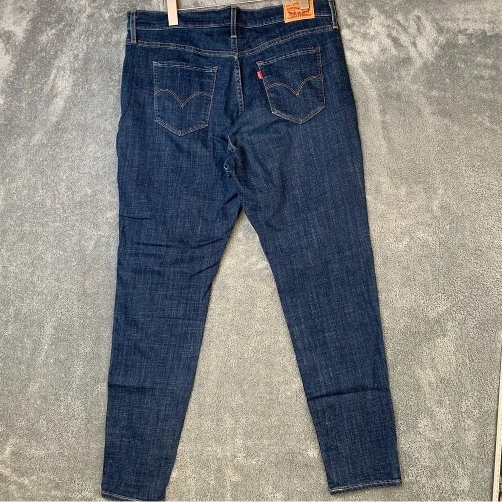 NEW! Levi’s High Rise Skinny 16W (36”W) and 29” Inseam Dark Blue Wash Stretchy - Picture 5 of 12